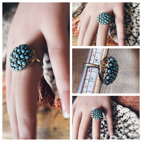 Vintage Turquoise Dome Ring - Picture 11 of 11